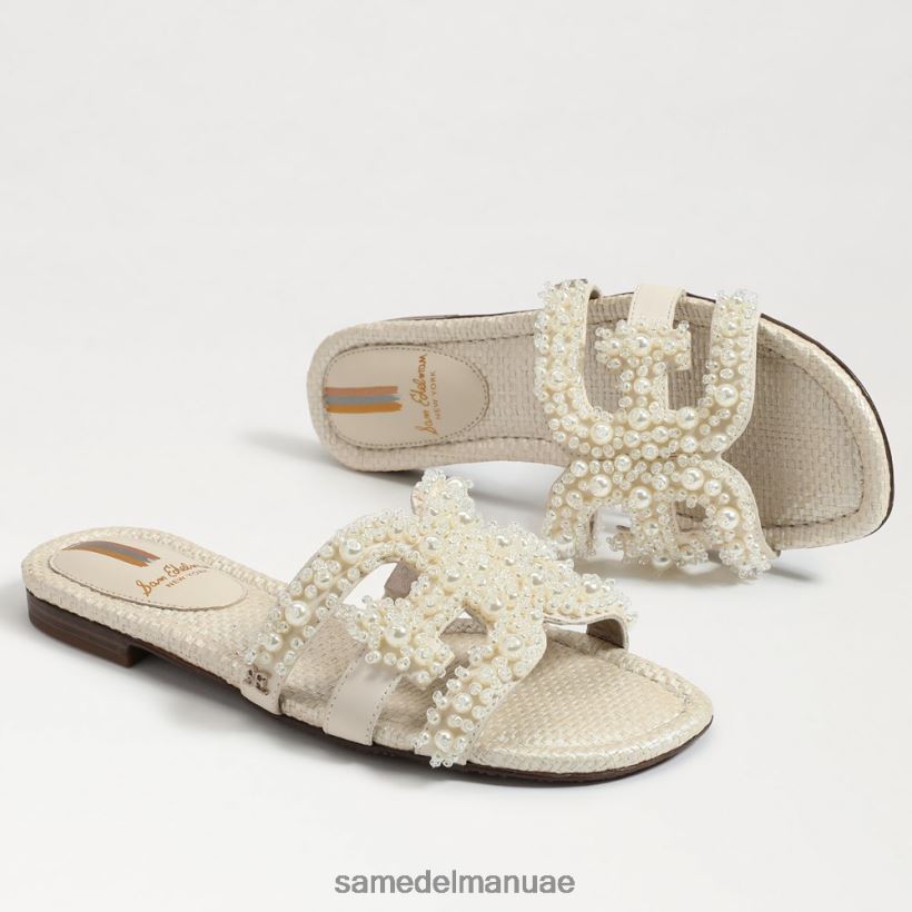 العاج الحديث أحذية Sam Edelman نحيف صندل منزلق من باي بيرلا 246L6T498