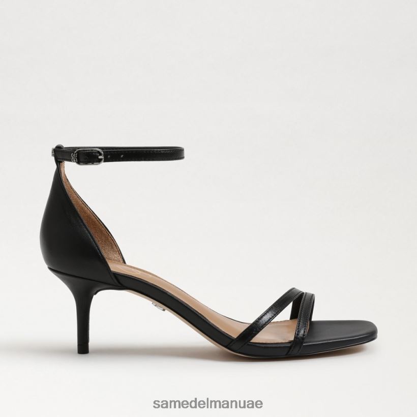 جلد أسود أحذية Sam Edelman نحيف صندل كعب الفاوانيا هريرة 246L6T500