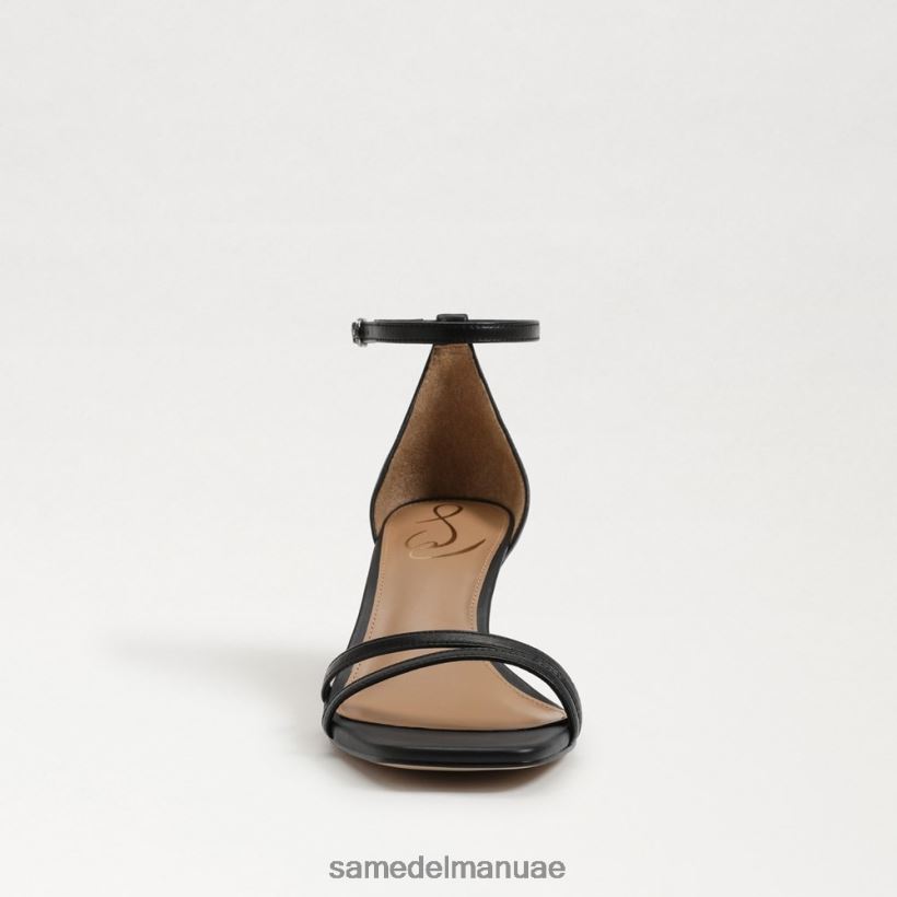 جلد أسود أحذية Sam Edelman نحيف صندل كعب الفاوانيا هريرة 246L6T500