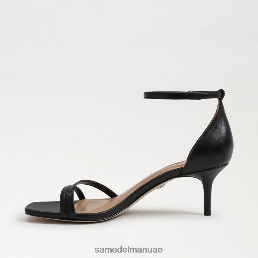 جلد أسود أحذية Sam Edelman نحيف صندل كعب الفاوانيا هريرة 246L6T500