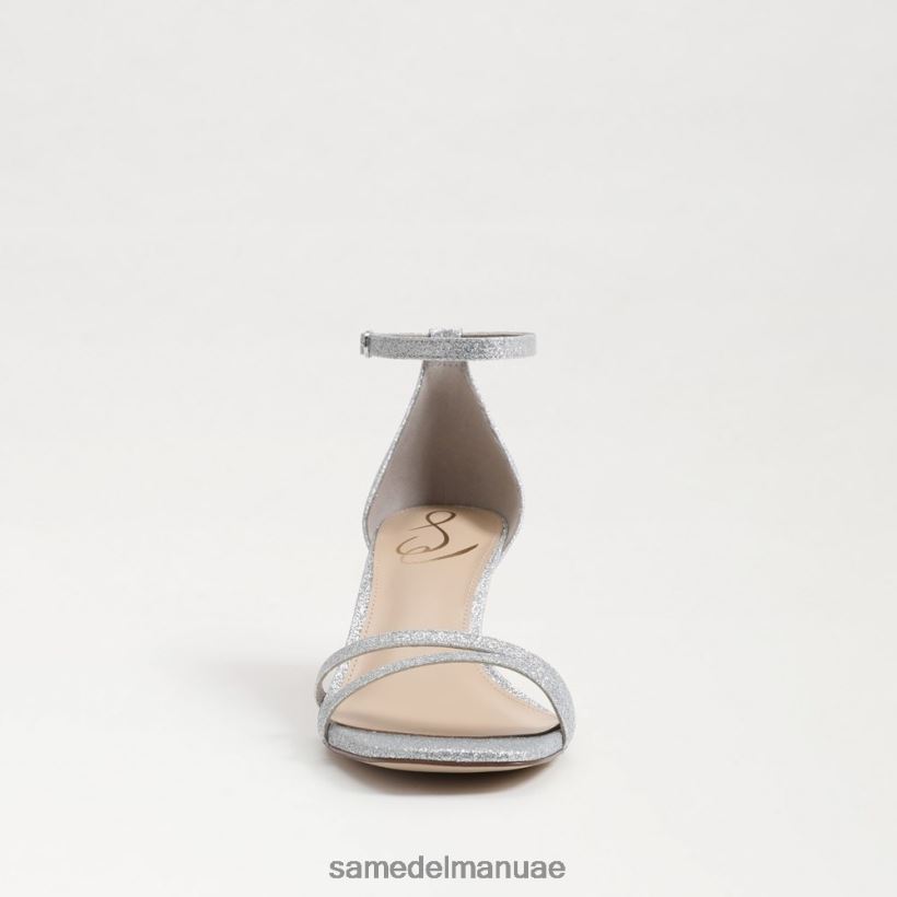 الفضة الناعمة أحذية Sam Edelman نحيف صندل كعب الفاوانيا هريرة 246L6T501