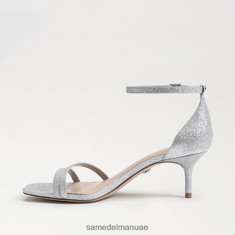 الفضة الناعمة أحذية Sam Edelman نحيف صندل كعب الفاوانيا هريرة 246L6T501
