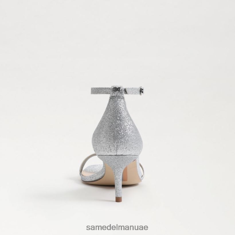 الفضة الناعمة أحذية Sam Edelman نحيف صندل كعب الفاوانيا هريرة 246L6T501