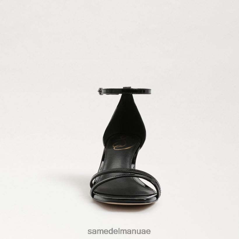 أسود براءة اختراع أحذية Sam Edelman نحيف صندل كعب الفاوانيا هريرة 246L6T503
