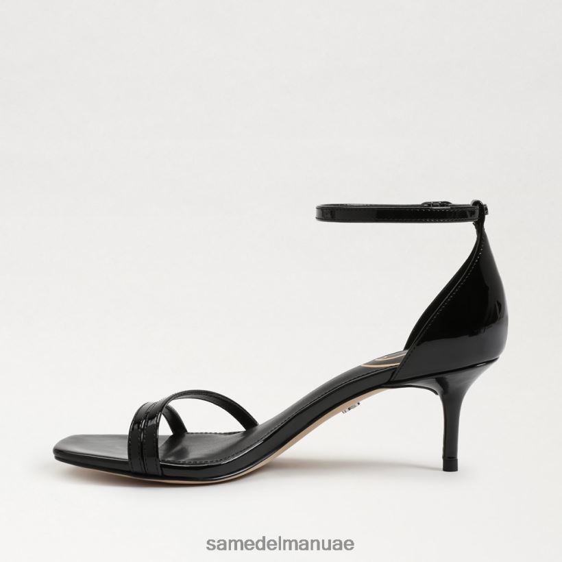 أسود براءة اختراع أحذية Sam Edelman نحيف صندل كعب الفاوانيا هريرة 246L6T503
