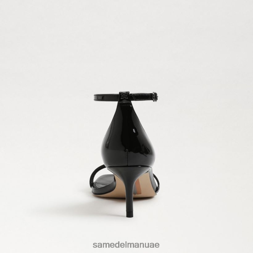 أسود براءة اختراع أحذية Sam Edelman نحيف صندل كعب الفاوانيا هريرة 246L6T503