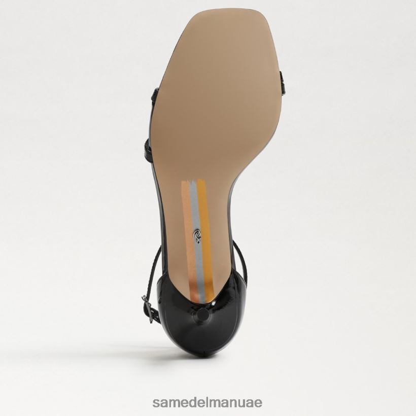 أسود براءة اختراع أحذية Sam Edelman نحيف صندل كعب الفاوانيا هريرة 246L6T503