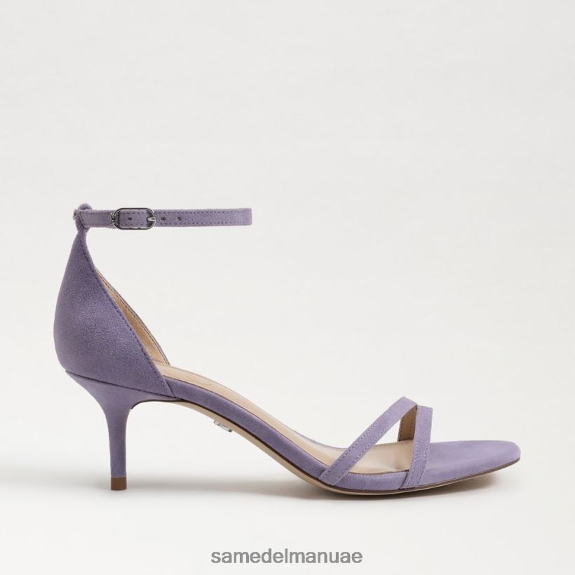 القزحية الأرجوانية من جلد الغزال أحذية Sam Edelman نحيف صندل كعب الفاوانيا هريرة 246L6T505