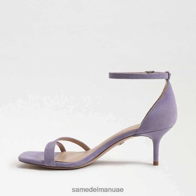 القزحية الأرجوانية من جلد الغزال أحذية Sam Edelman نحيف صندل كعب الفاوانيا هريرة 246L6T505