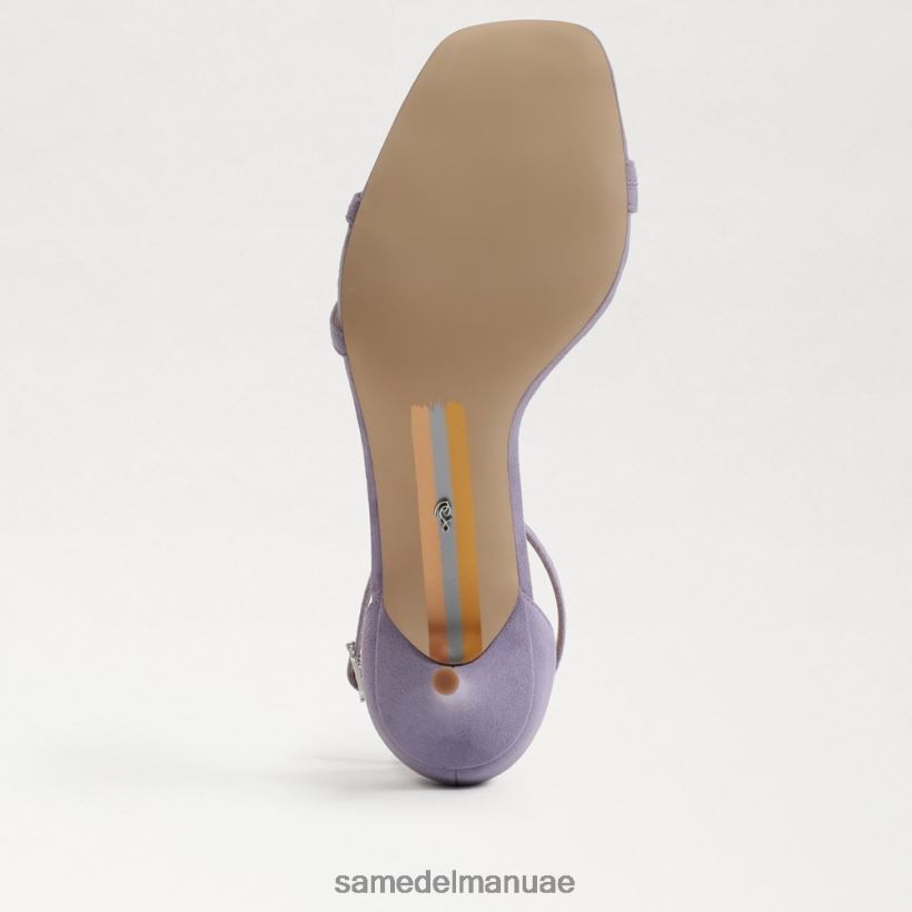 القزحية الأرجوانية من جلد الغزال أحذية Sam Edelman نحيف صندل كعب الفاوانيا هريرة 246L6T505