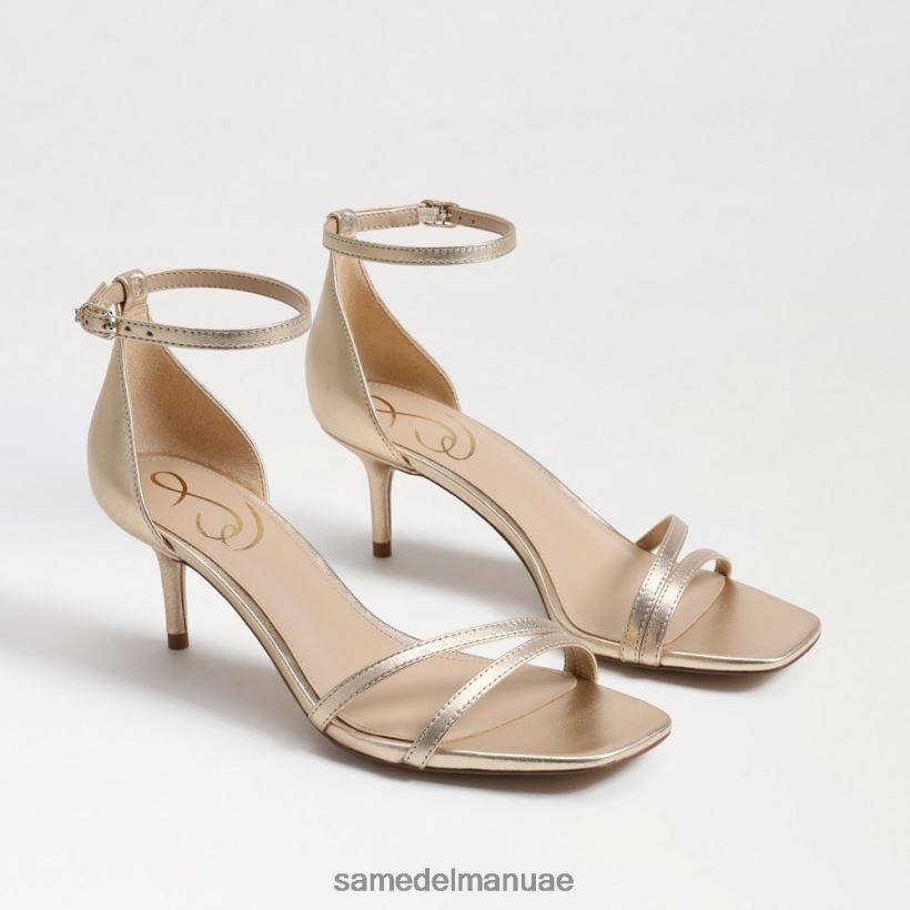 جلد أوراق الذهب أحذية Sam Edelman نحيف صندل كعب الفاوانيا هريرة 246L6T506