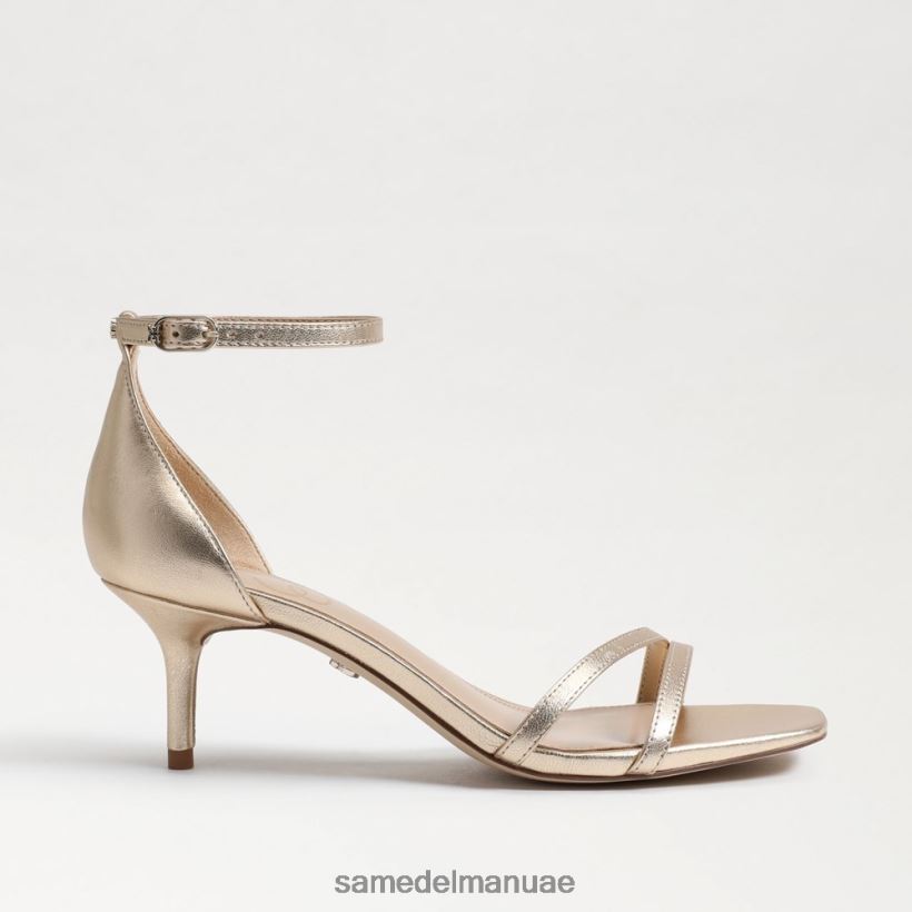 جلد أوراق الذهب أحذية Sam Edelman نحيف صندل كعب الفاوانيا هريرة 246L6T506