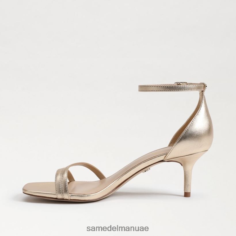 جلد أوراق الذهب أحذية Sam Edelman نحيف صندل كعب الفاوانيا هريرة 246L6T506