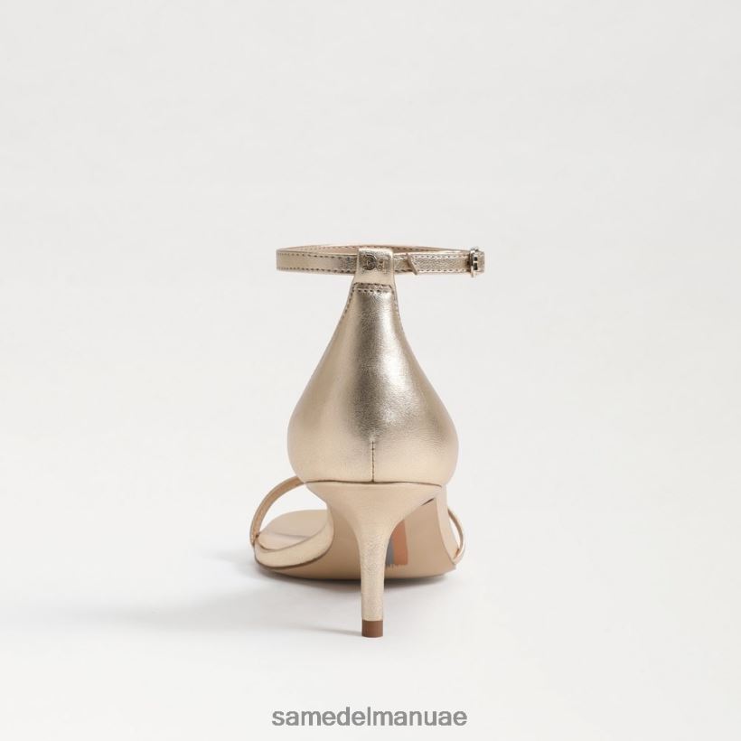 جلد أوراق الذهب أحذية Sam Edelman نحيف صندل كعب الفاوانيا هريرة 246L6T506