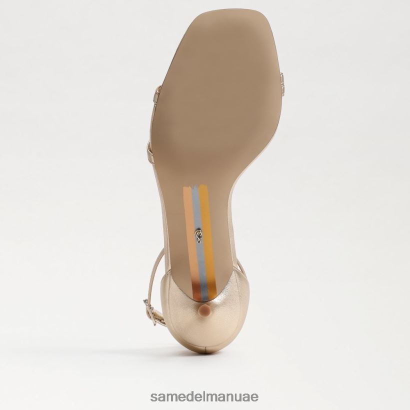 جلد أوراق الذهب أحذية Sam Edelman نحيف صندل كعب الفاوانيا هريرة 246L6T506