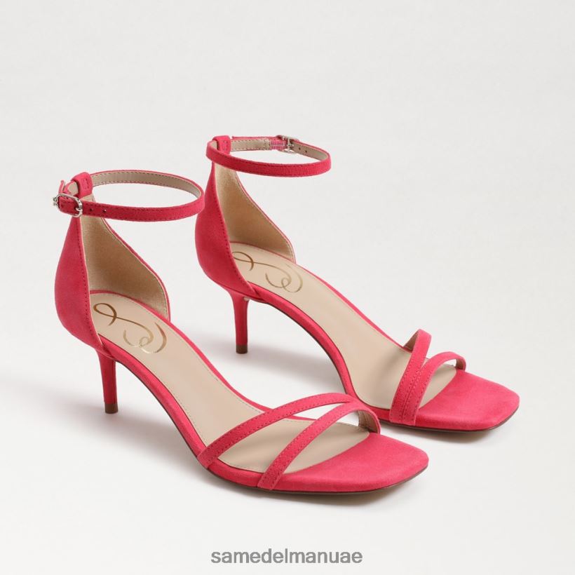 جلد سويدي الفوشيه الفائق أحذية Sam Edelman نحيف صندل كعب الفاوانيا هريرة 246L6T507