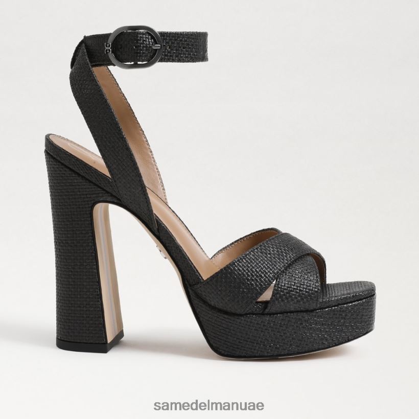 أسود أحذية Sam Edelman نحيف صندل منصة كاينا 246L6T513