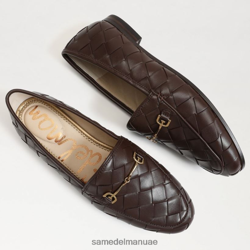 الشوكولاته الداكنة أحذية Sam Edelman نحيف لورين لوفر منسوج قليلاً 246L6T516