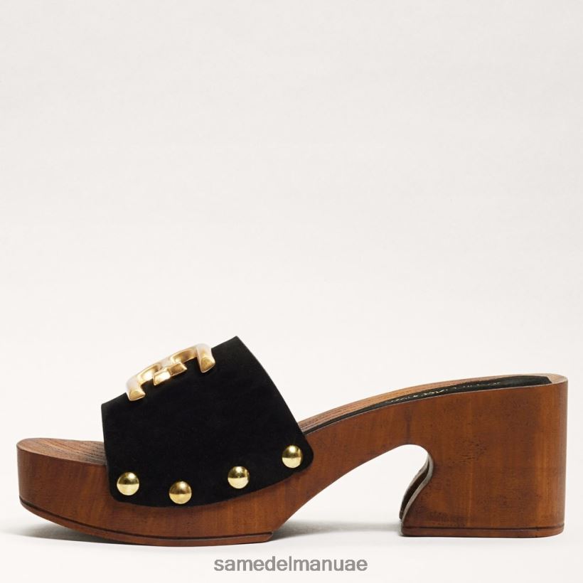 جلد الغزال الأسود أحذية Sam Edelman نحيف صندل بغل فرانسينا 246L6T520