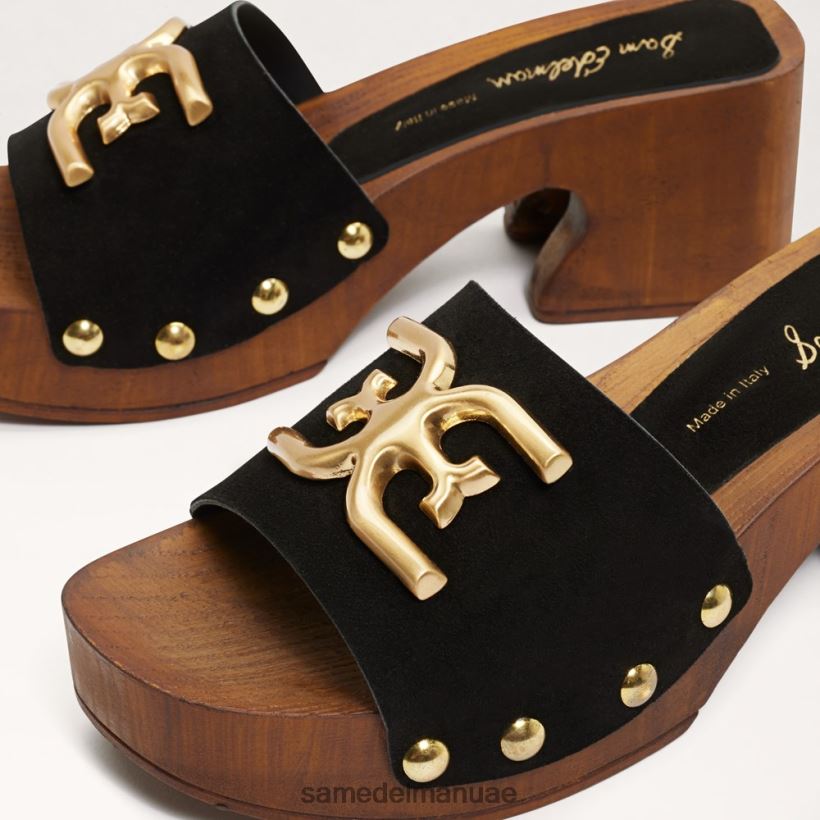 جلد الغزال الأسود أحذية Sam Edelman نحيف صندل بغل فرانسينا 246L6T520