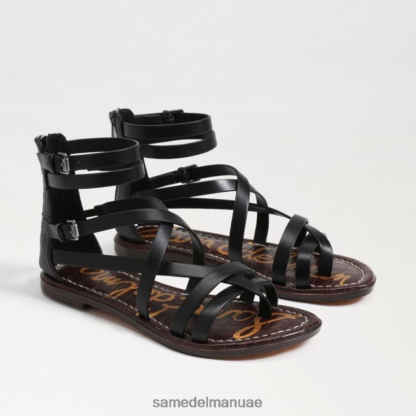 جلد أسود أحذية Sam Edelman نحيف صندل مصارع جيبس 246L6T528