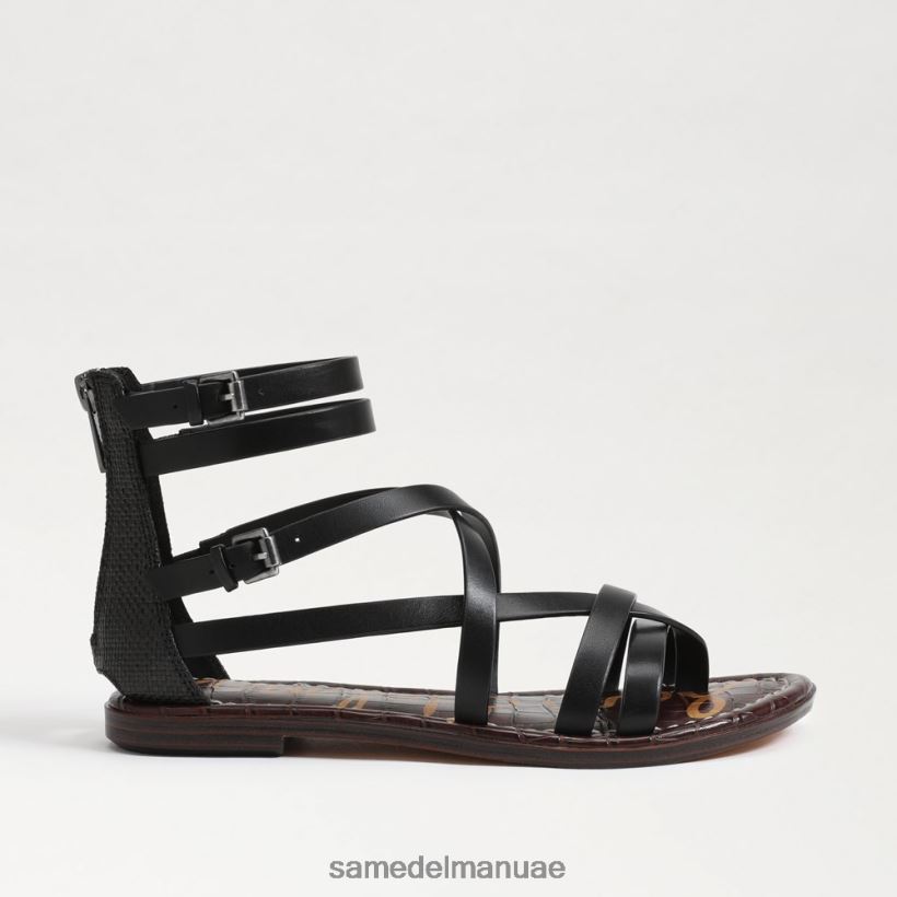 جلد أسود أحذية Sam Edelman نحيف صندل مصارع جيبس 246L6T528