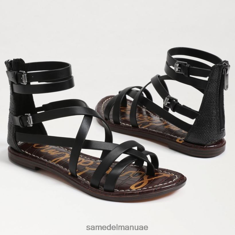 جلد أسود أحذية Sam Edelman نحيف صندل مصارع جيبس 246L6T528