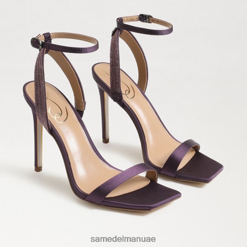 صقيل الباذنجان أحذية Sam Edelman نحيف أوفيليا كعب حزام الكاحل 246L6T539