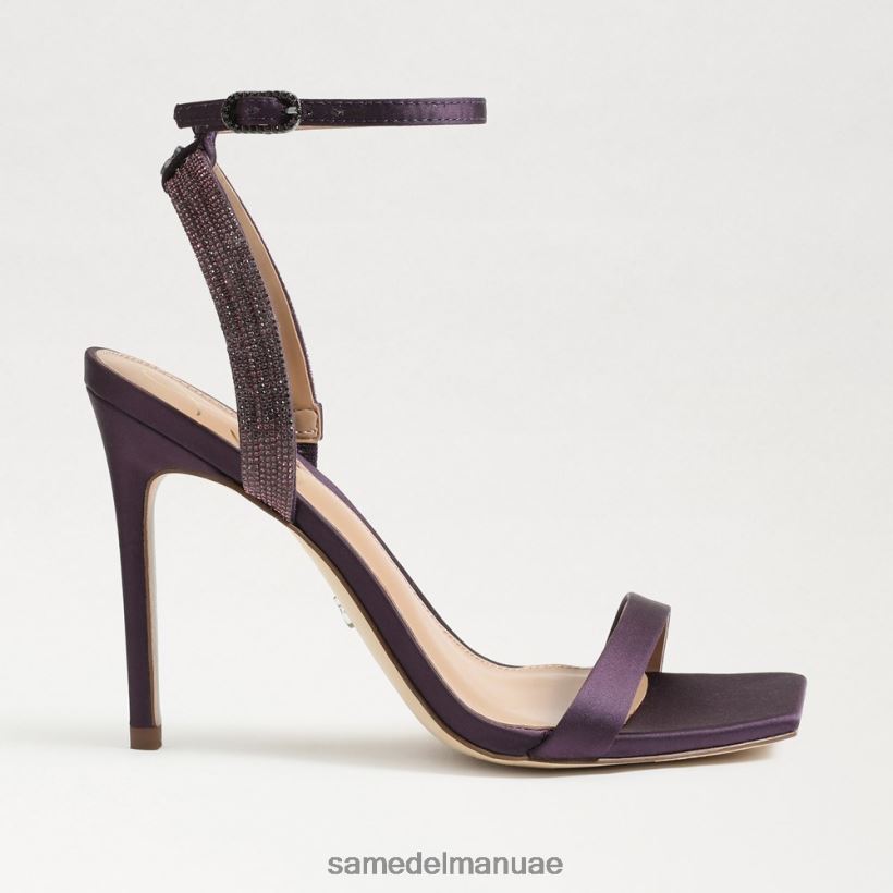 صقيل الباذنجان أحذية Sam Edelman نحيف أوفيليا كعب حزام الكاحل 246L6T539