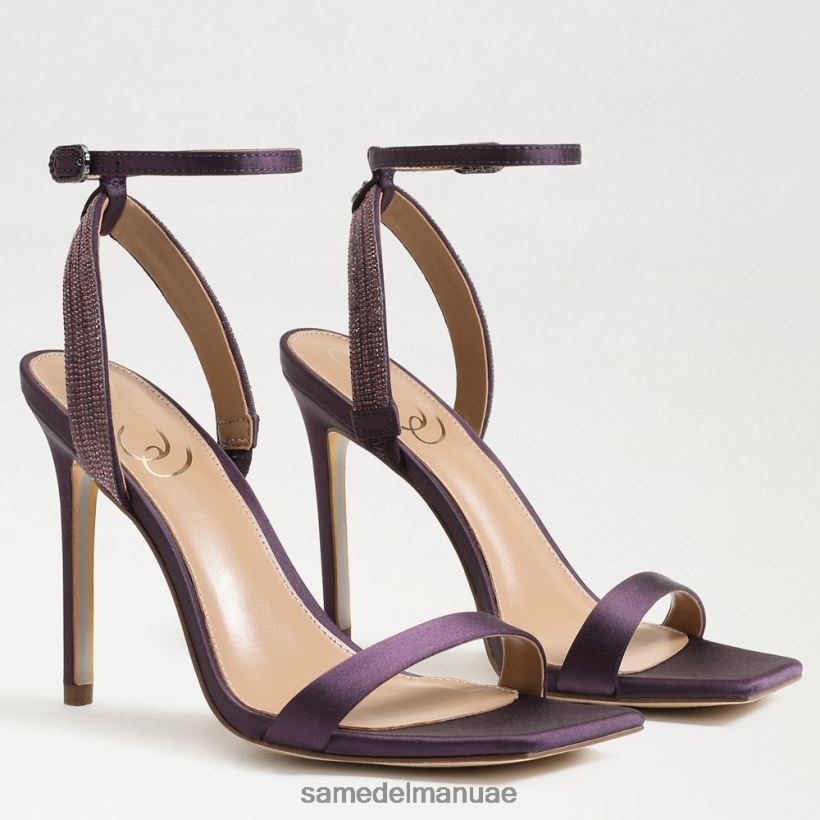 صقيل الباذنجان أحذية Sam Edelman نحيف أوفيليا كعب حزام الكاحل 246L6T539