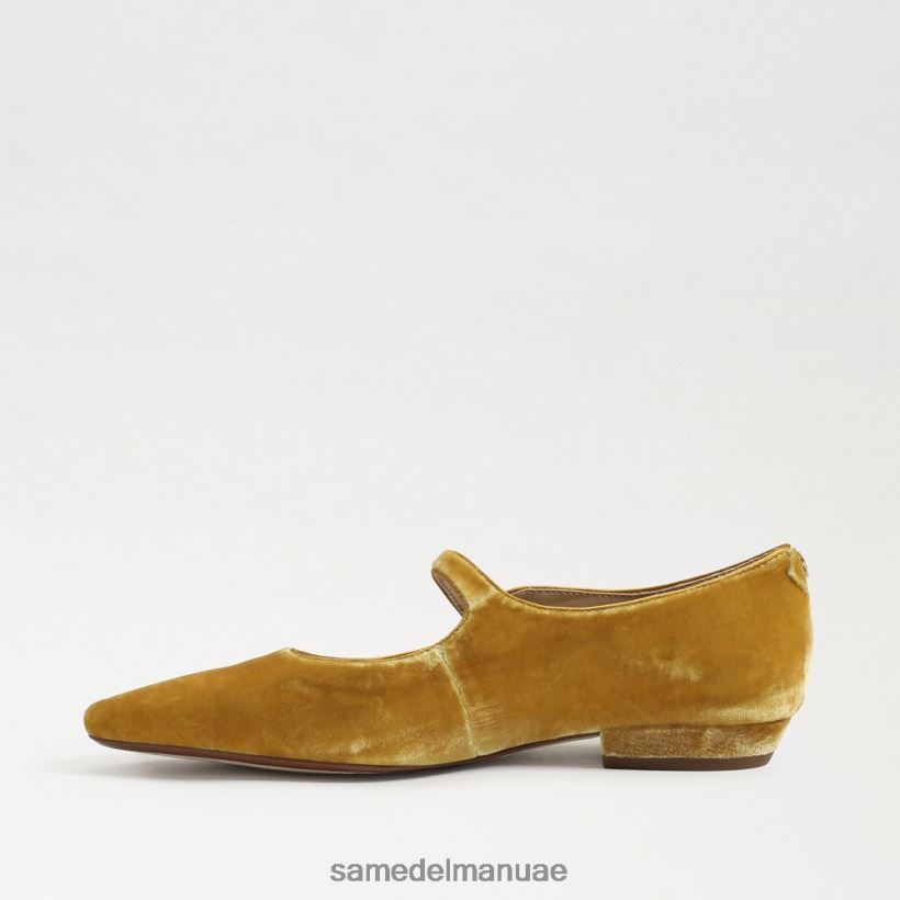 مخمل الزعفران أحذية Sam Edelman نحيف جين ماري جين مدببة عند أصابع القدم المسطحة 246L6T540