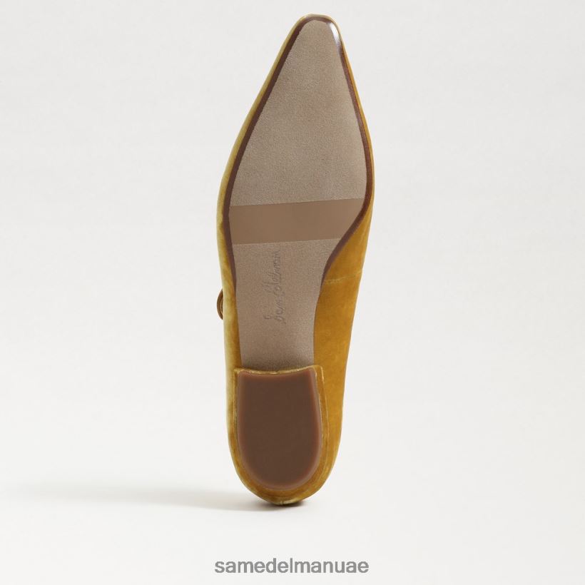 مخمل الزعفران أحذية Sam Edelman نحيف جين ماري جين مدببة عند أصابع القدم المسطحة 246L6T540
