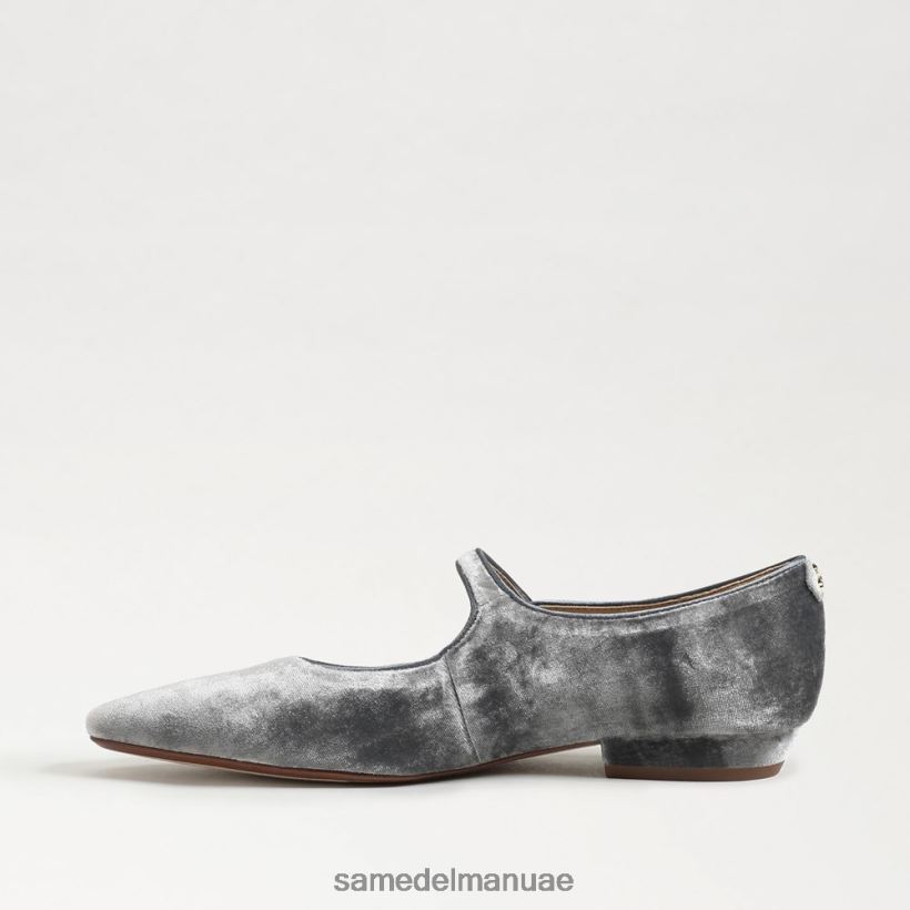 سموكي المخملية الزرقاء أحذية Sam Edelman نحيف جين ماري جين مدببة عند أصابع القدم المسطحة 246L6T541