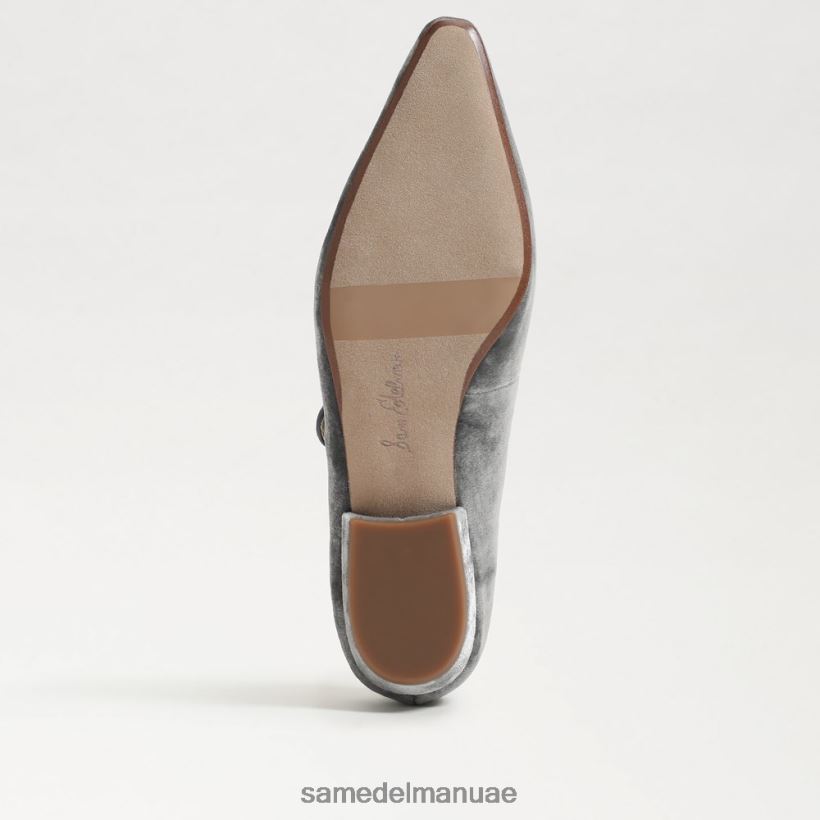 سموكي المخملية الزرقاء أحذية Sam Edelman نحيف جين ماري جين مدببة عند أصابع القدم المسطحة 246L6T541