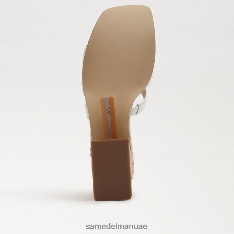 ناصعة البياض أحذية Sam Edelman نحيف صندل منصة التطوير 246L6T545