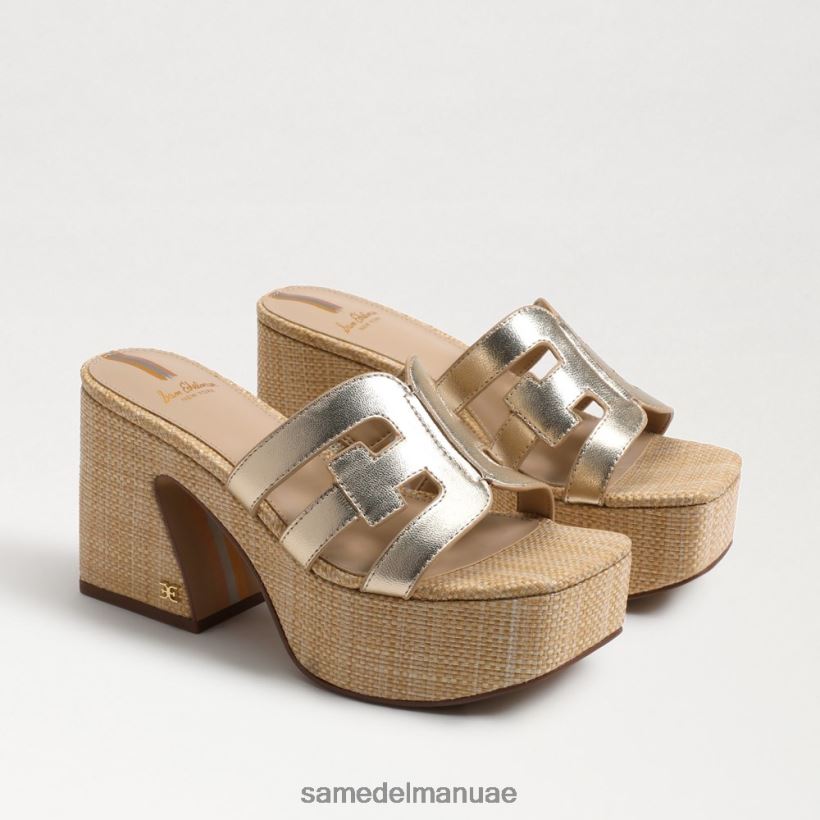 أوراق الذهب أحذية Sam Edelman نحيف صندل منصة التطوير 246L6T547