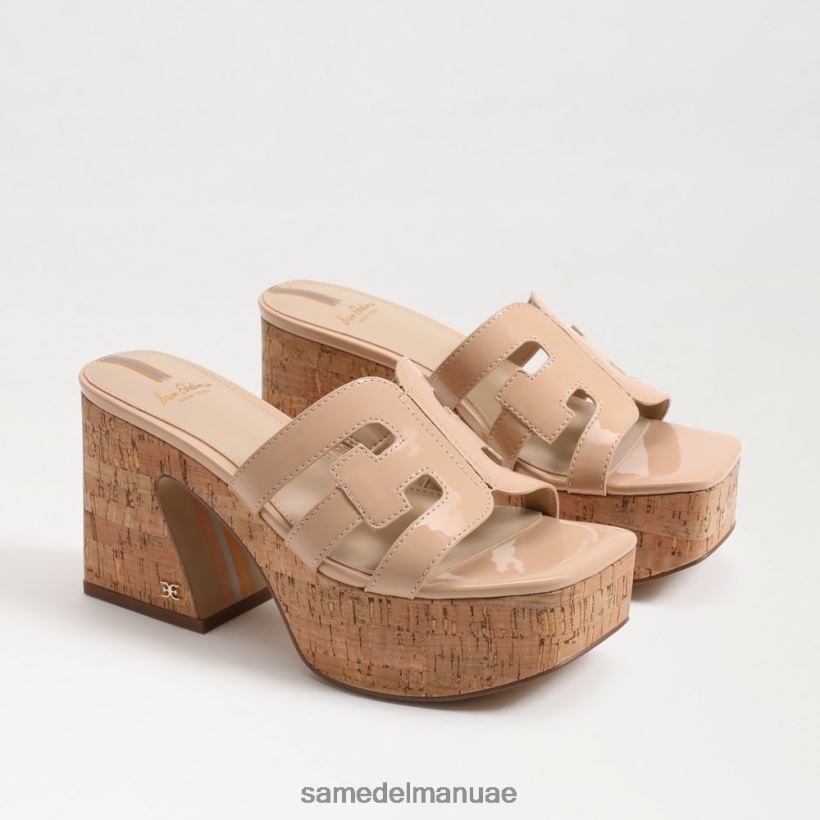 براءة اختراع أحمر الخدود البيج أحذية Sam Edelman نحيف صندل منصة التطوير 246L6T549