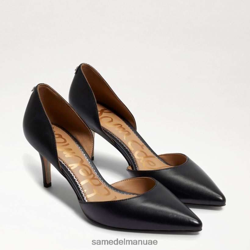 جلد أسود أحذية Sam Edelman نحيف كعب هريرة بمقدمة مدببة من جاينا 246L6T550