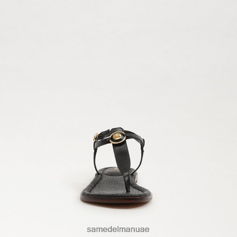 جلد أسود أحذية Sam Edelman نحيف صندل جيجي سيجنيت ثونغ 246L6T557