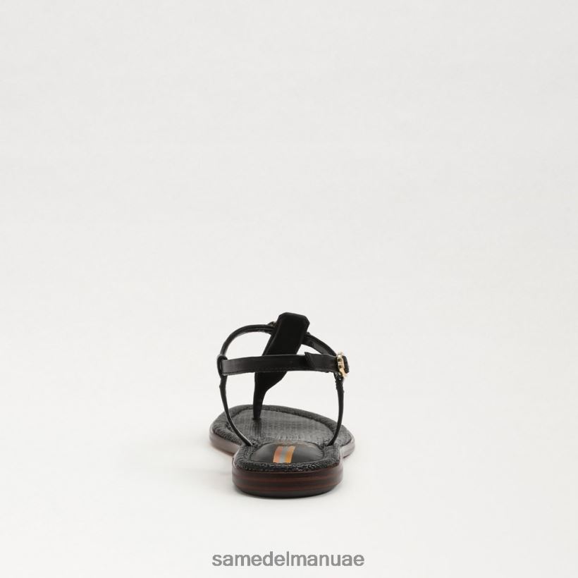 جلد أسود أحذية Sam Edelman نحيف صندل جيجي سيجنيت ثونغ 246L6T557