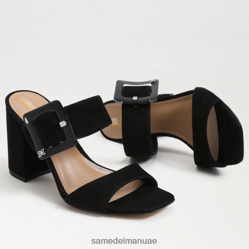 جلد الغزال الأسود أحذية Sam Edelman نحيف بغل كعب دالتون 246L6T565