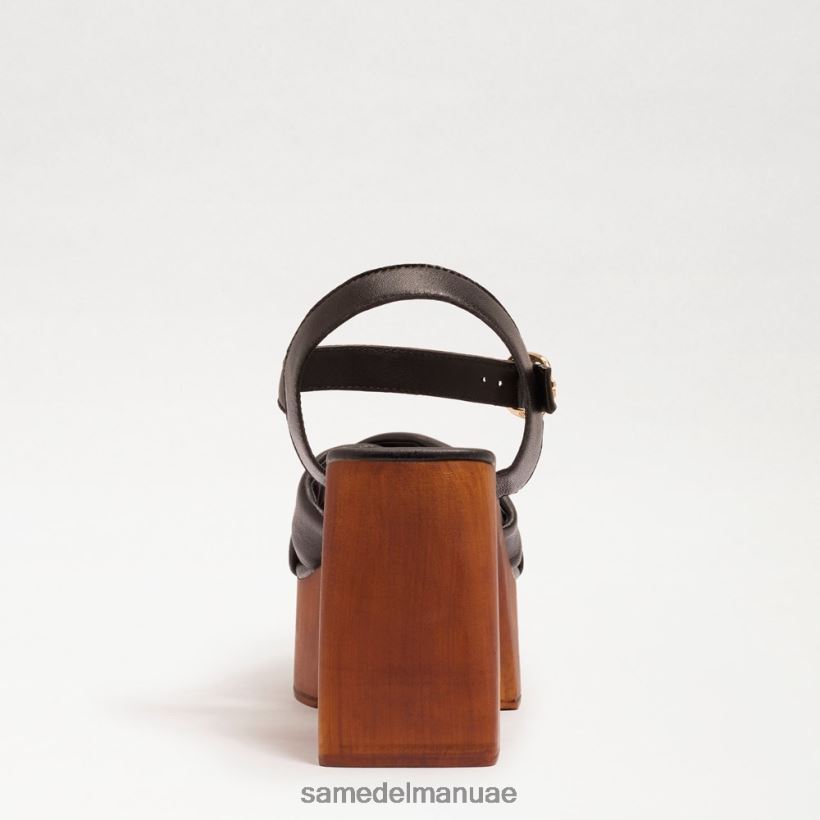 جلد أسود أحذية Sam Edelman نحيف كعب منصة سوزانا 246L6T567