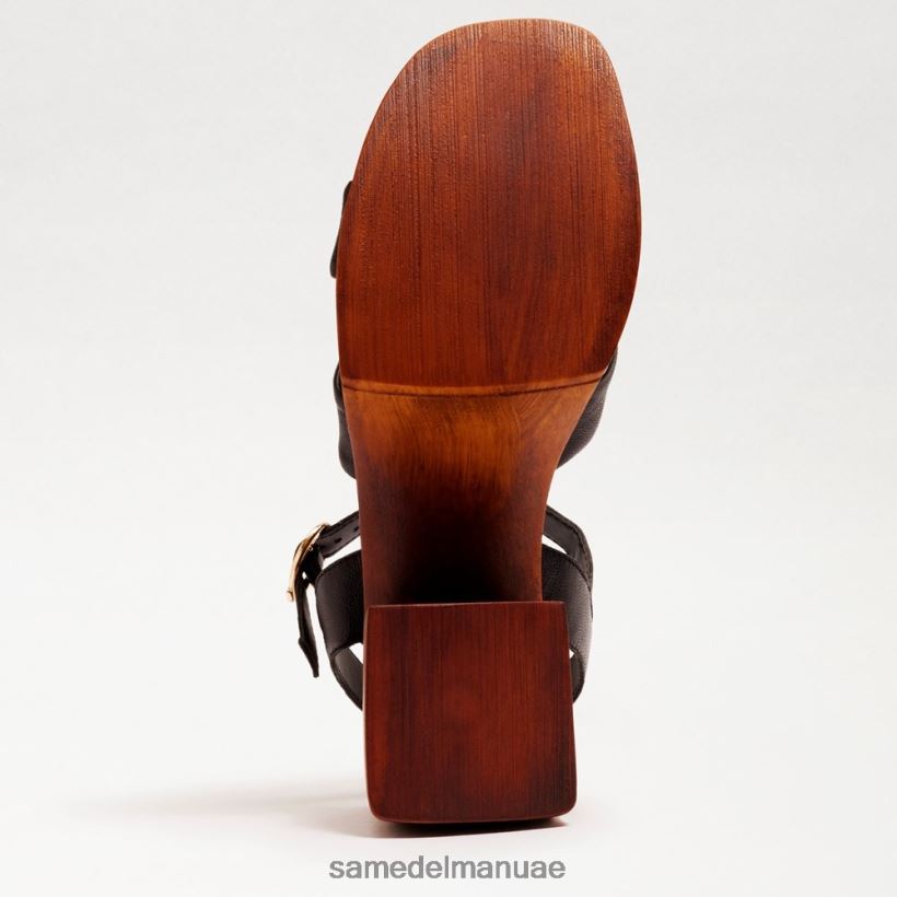 جلد أسود أحذية Sam Edelman نحيف كعب منصة سوزانا 246L6T567