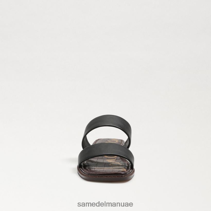 جلد أسود أحذية Sam Edelman نحيف هايدي صندل منزلق 246L6T572