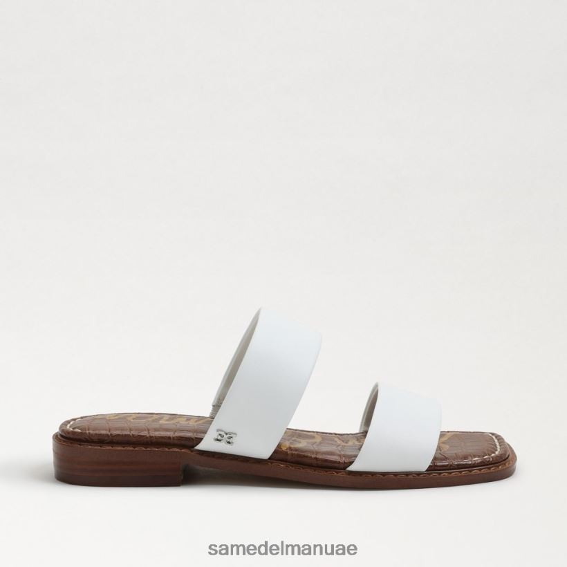 جلد أبيض أحذية Sam Edelman نحيف هايدي صندل منزلق 246L6T573