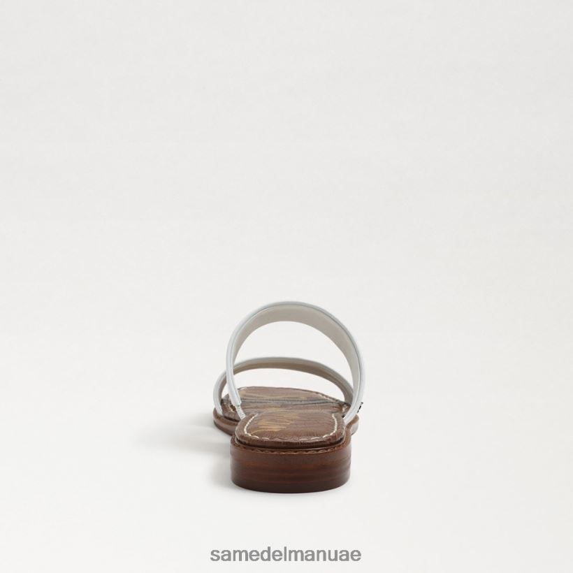 جلد أبيض أحذية Sam Edelman نحيف هايدي صندل منزلق 246L6T573