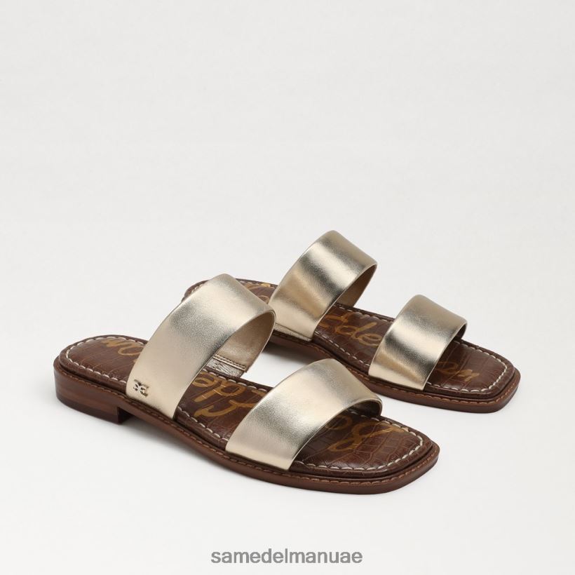 جلد أوراق الذهب أحذية Sam Edelman نحيف هايدي صندل منزلق 246L6T574