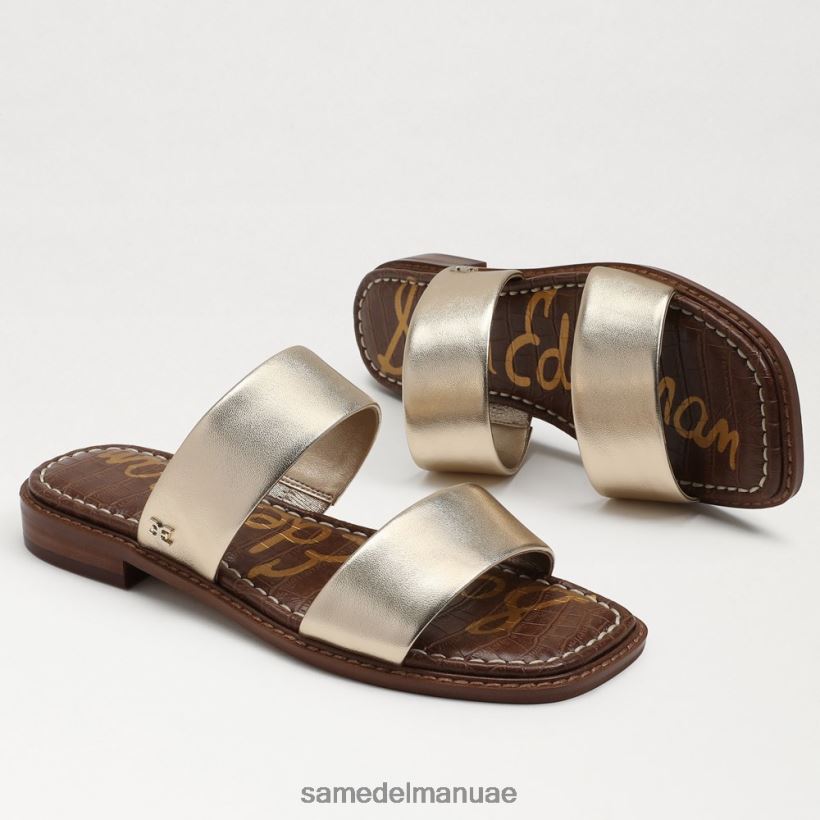 جلد أوراق الذهب أحذية Sam Edelman نحيف هايدي صندل منزلق 246L6T574