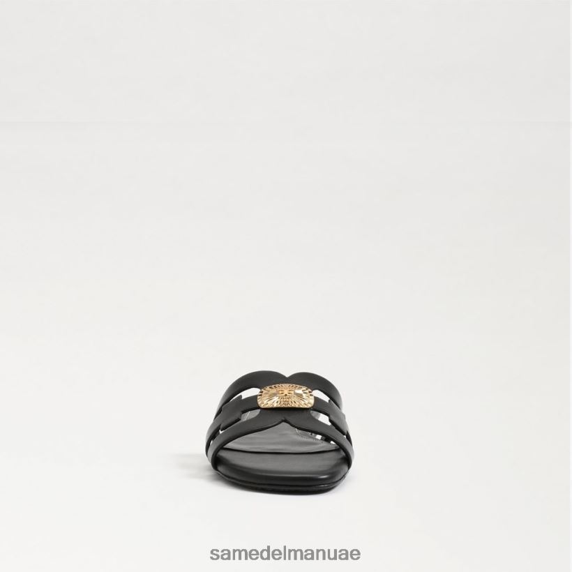جلد أسود أحذية Sam Edelman نحيف صندل منزلق مشع 246L6T575