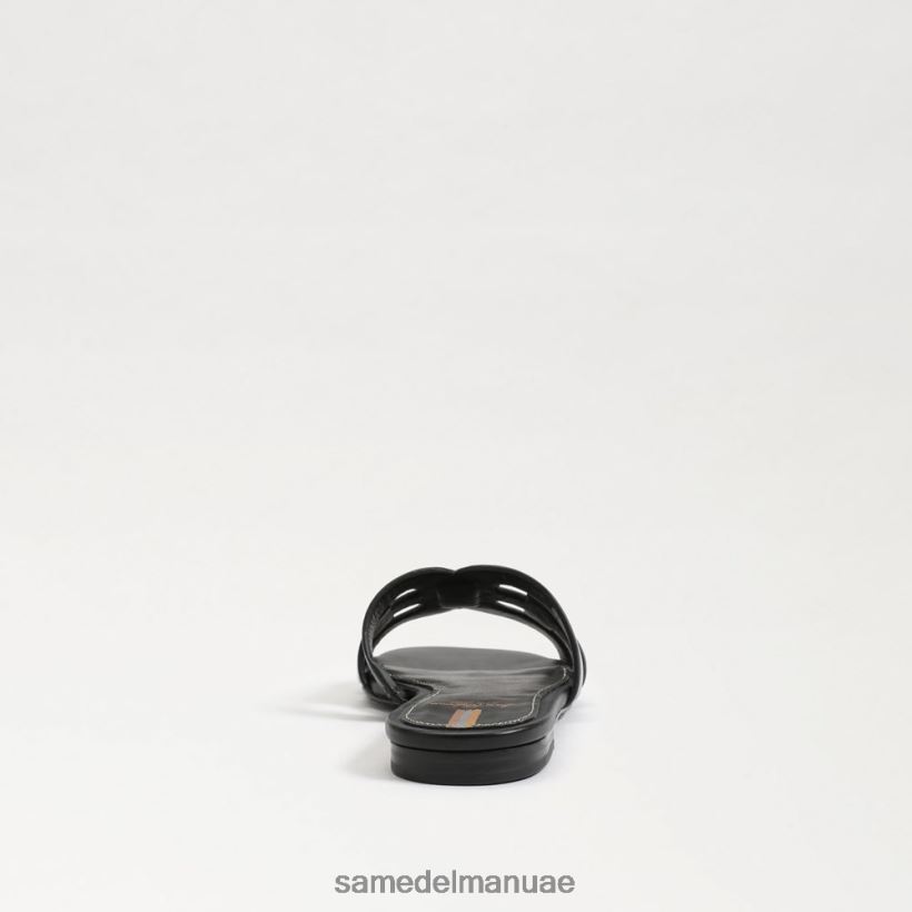 جلد أسود أحذية Sam Edelman نحيف صندل منزلق مشع 246L6T575